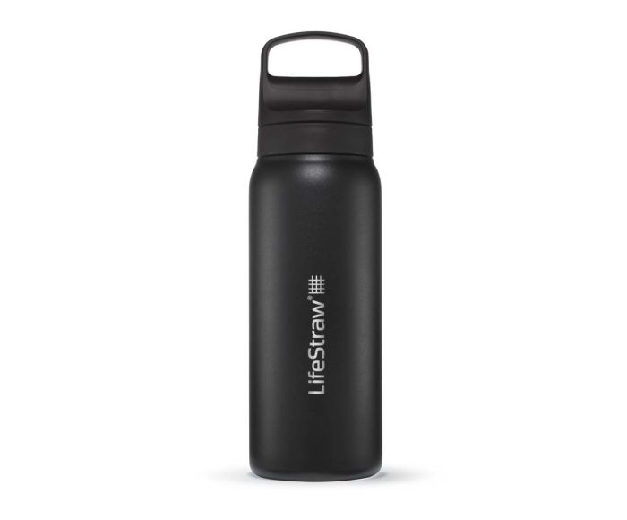 LifeStraw Go 2.0 Stainless Steel Bottle - 1L Schwarz main product photo