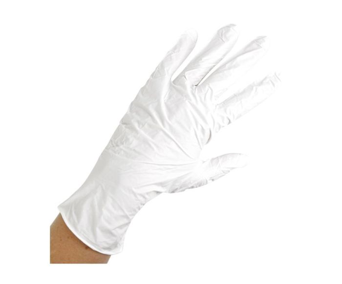Bingold Nitrilhandschuhe 25plus weiß Spender 200 Stück Größe L main product photo