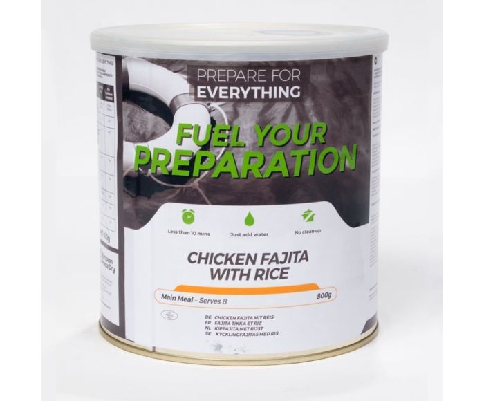 Notnahrung Chicken Fajita mit Reis