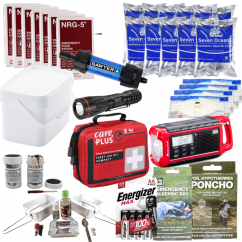 Notfallpaket Plus - Werkzeugen, Lebensmitteln und Wasser, um einen Notfall zu überstehen