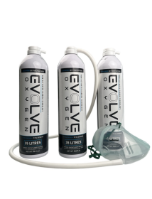 Evolve Oxygen zuurstof 35 liter 3 Flaschen mit Maske Evolve Oxygen zuurstof 35 liter 3 Flaschen mit Maske