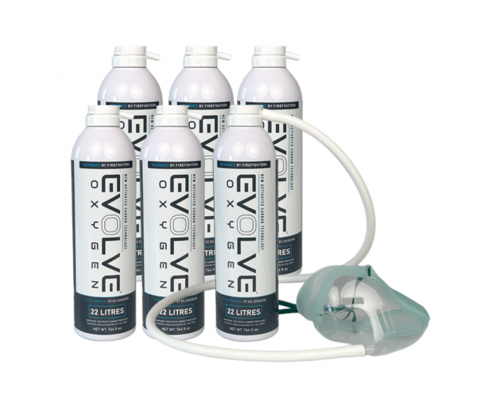 Evolve Oxygen 6x 22L + Sauerstoffmaske main product photo