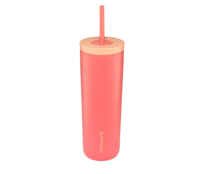 LifeStraw Go Tumbler Edelstahl-Wasserfilter Apricot-Pink